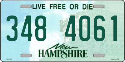 NH license plate 3484061
