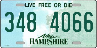 NH license plate 3484066