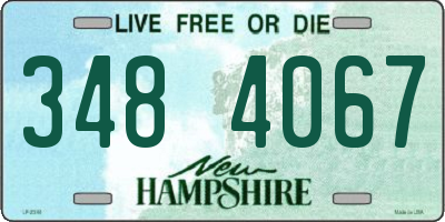 NH license plate 3484067