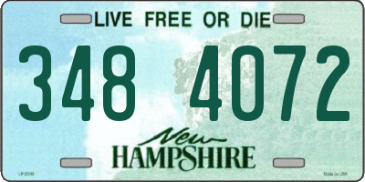 NH license plate 3484072