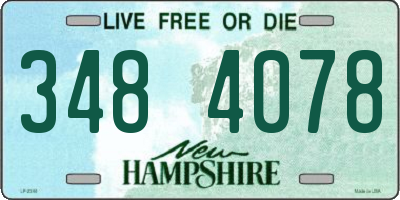 NH license plate 3484078