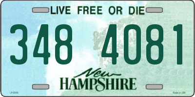 NH license plate 3484081