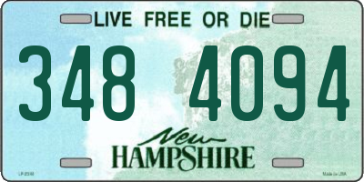 NH license plate 3484094