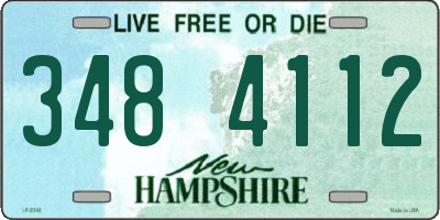 NH license plate 3484112