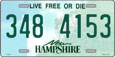 NH license plate 3484153