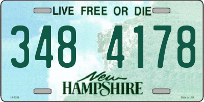NH license plate 3484178