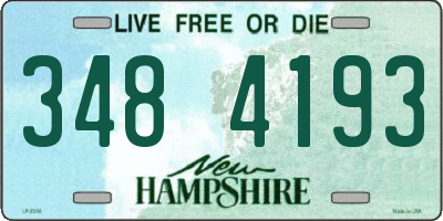 NH license plate 3484193