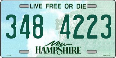 NH license plate 3484223