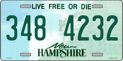 NH license plate 3484232