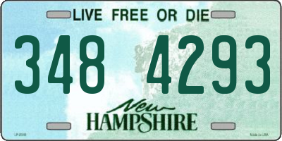 NH license plate 3484293