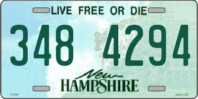 NH license plate 3484294