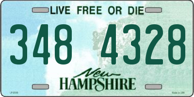 NH license plate 3484328
