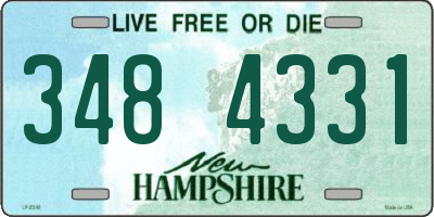 NH license plate 3484331