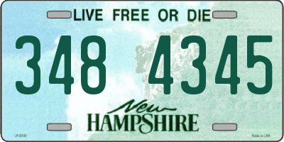 NH license plate 3484345