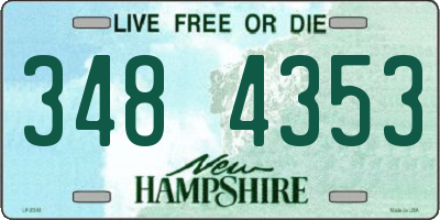 NH license plate 3484353