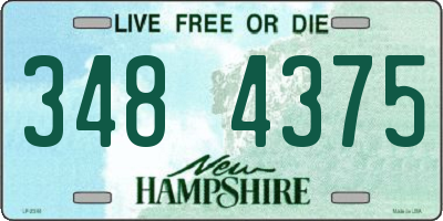 NH license plate 3484375