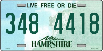 NH license plate 3484418