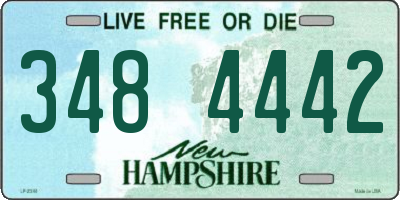 NH license plate 3484442