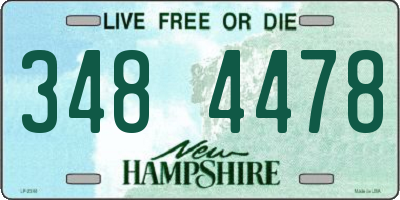 NH license plate 3484478