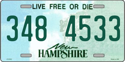 NH license plate 3484533