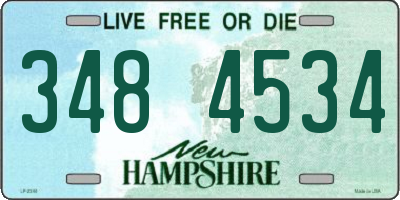 NH license plate 3484534