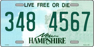 NH license plate 3484567