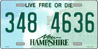NH license plate 3484636