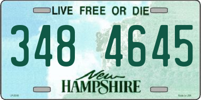 NH license plate 3484645
