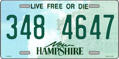 NH license plate 3484647