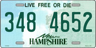 NH license plate 3484652
