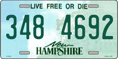 NH license plate 3484692