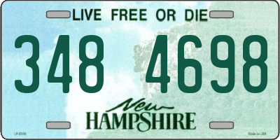 NH license plate 3484698