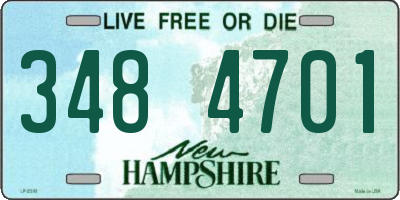 NH license plate 3484701