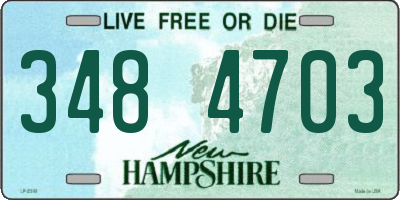 NH license plate 3484703
