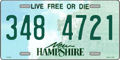 NH license plate 3484721