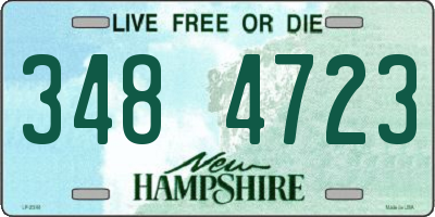NH license plate 3484723