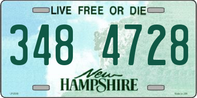 NH license plate 3484728