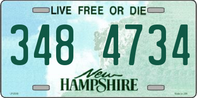 NH license plate 3484734