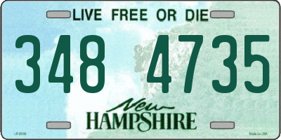 NH license plate 3484735