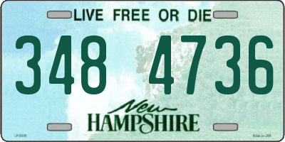 NH license plate 3484736