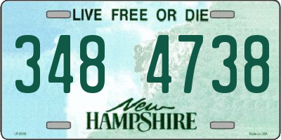 NH license plate 3484738