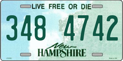 NH license plate 3484742