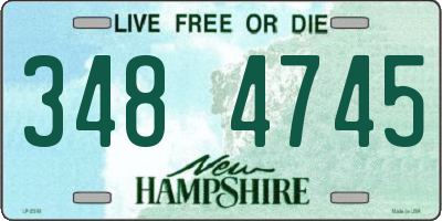 NH license plate 3484745