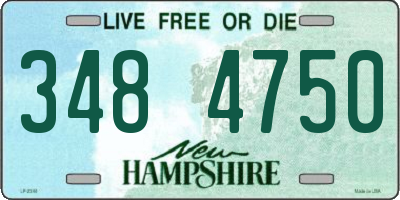 NH license plate 3484750