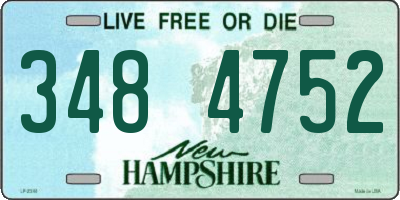 NH license plate 3484752