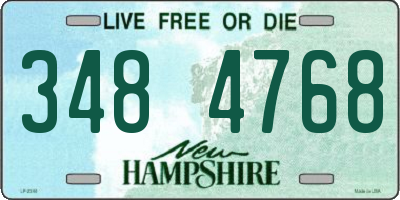 NH license plate 3484768