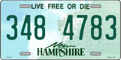 NH license plate 3484783