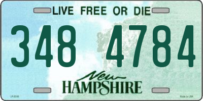NH license plate 3484784