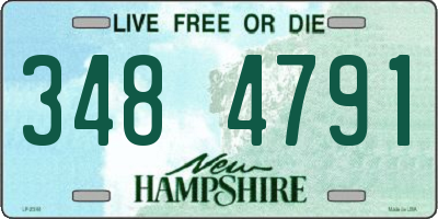 NH license plate 3484791