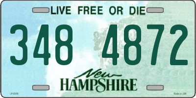 NH license plate 3484872